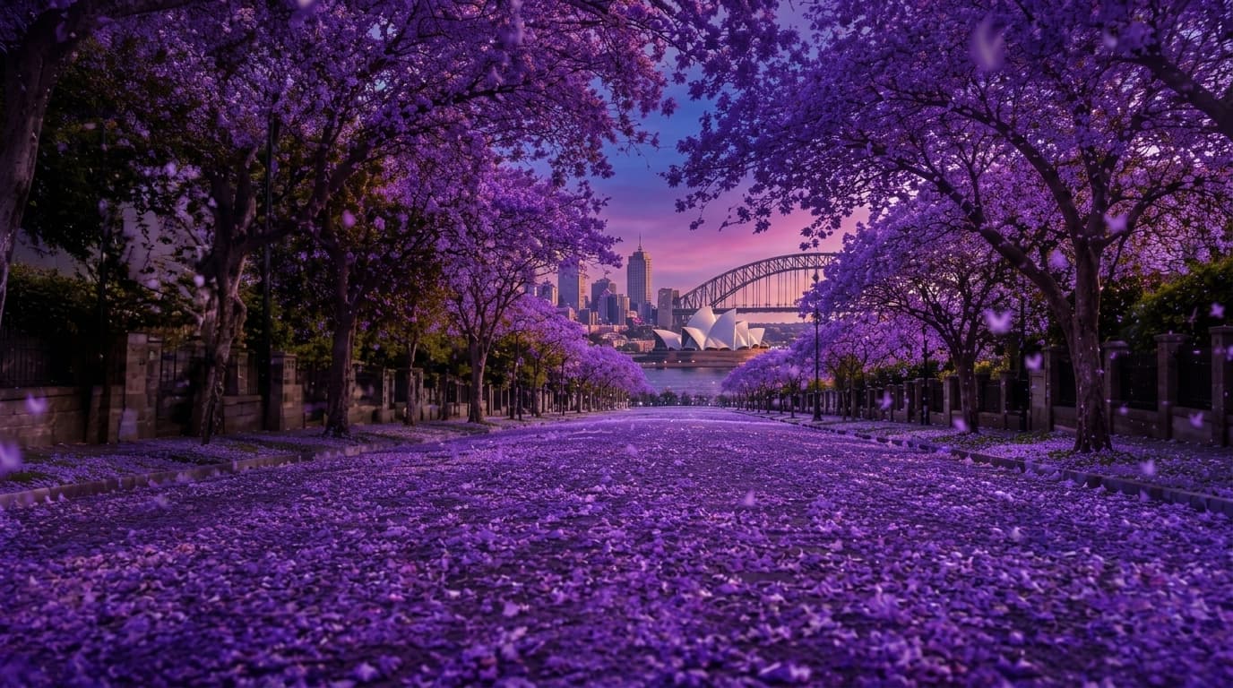 Sydney Jacaranda harbor view